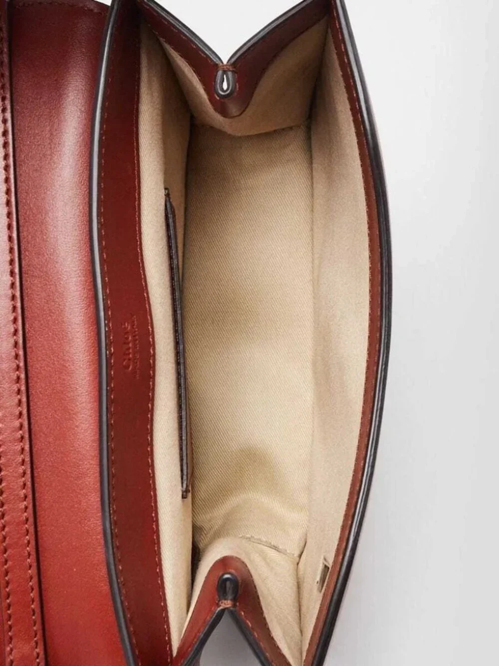 Chloe Brown Leather Mini C Chain Bag - Picture 7 of 11